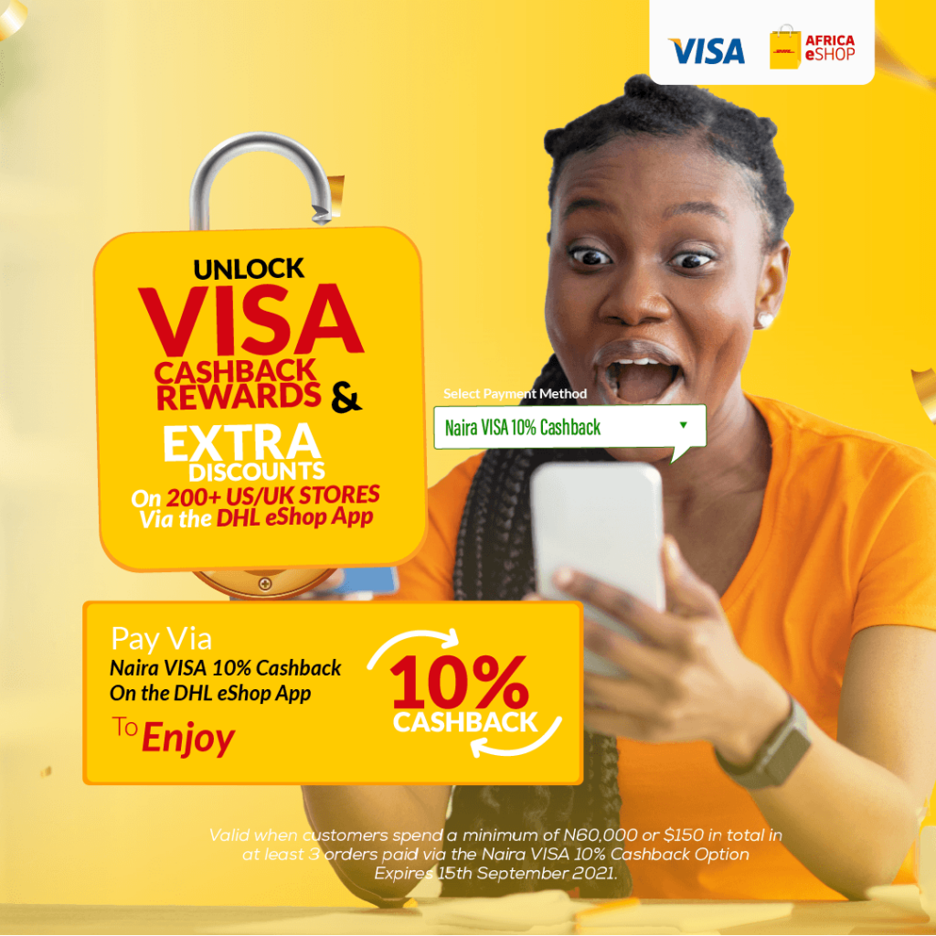 10% cash back + a HUGE surprise from DHL Africa eShop