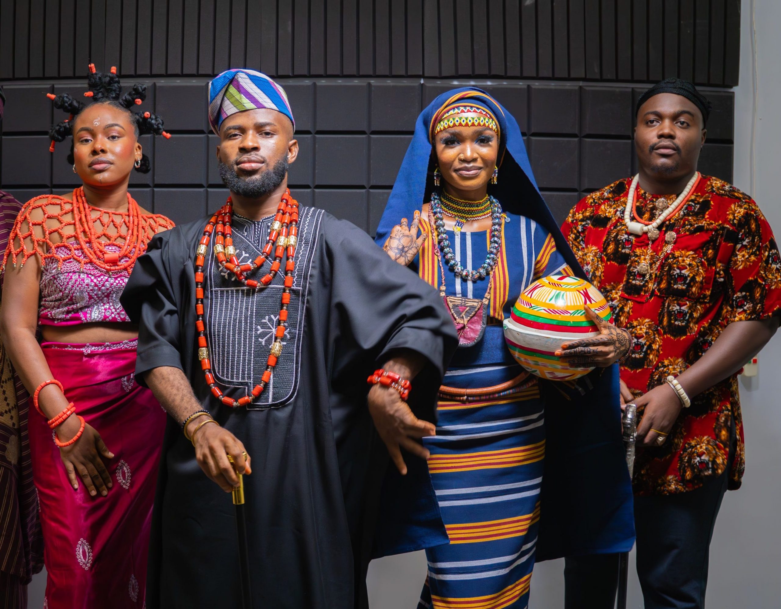 A group of Flutterwave employees wearing cultural dresses at the company's Africa Day celebration in 2024