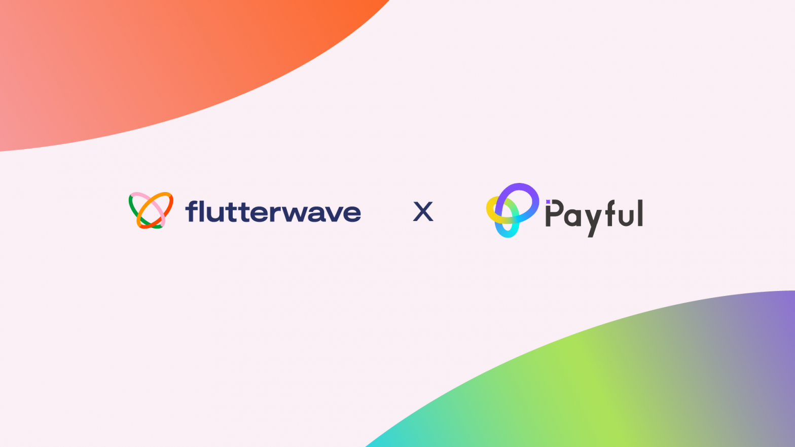 The logos - Flutterwave and Payful on a background
